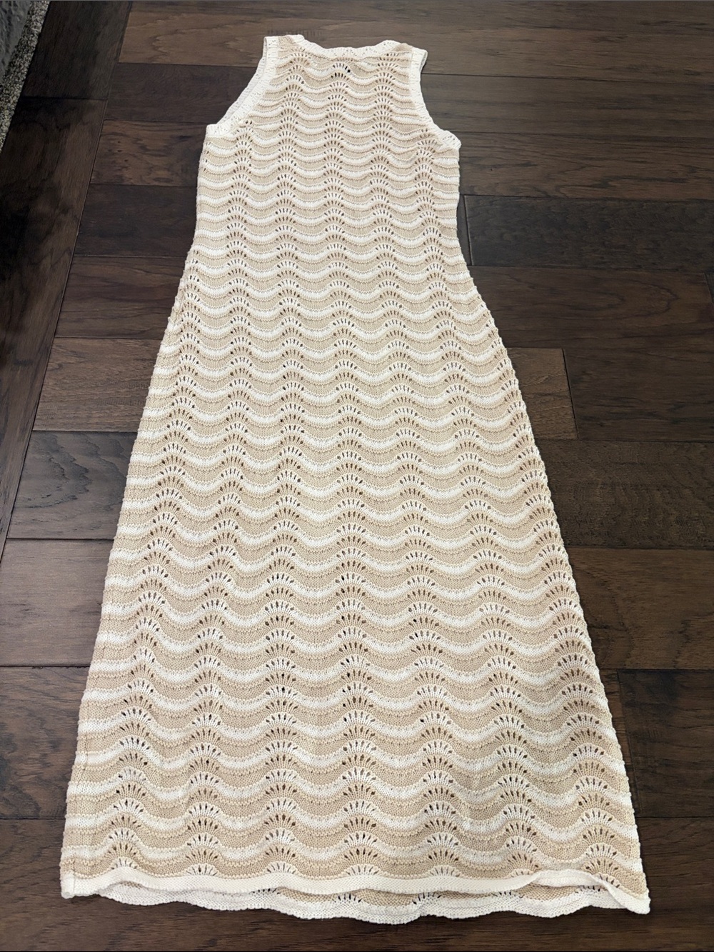 Old Navy Sleeveless Knit Crochet Midi Dress Sz M - Picture 8 of 8